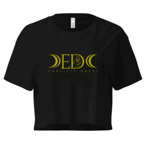 Crop top E.D clásico manga corta Negro